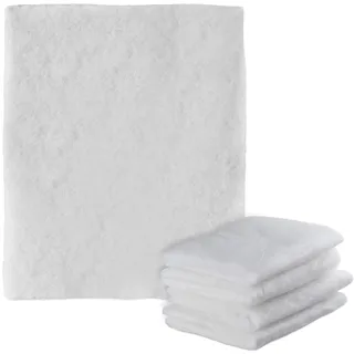 Relaxdays Filter Dunstabzugshaube, 5er Set, zuschneidbar, Dunstfilter für Abzugshauben, Fettfilter Vlies, 47x59 cm, weiß