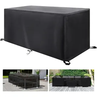 AIHNBF Gartenmöbel Abdeckung Winterfest, 280x120x70cm, Abdeckplane Wasserdicht für Outdoor, Wetterfest Schutzhülle Gartentisch, Staubfest, Abdeckhauben für Balkonmöbel Terrassenmöbel Gartenlounge
