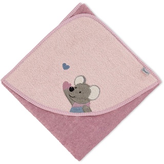 Sterntaler Kapuzenbadetuch Maus Mabel, Alter: ab 0 Monate, 80 x 80 cm, Rosa