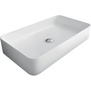 Alpenberger Design Keramik Waschbecken | Aufsatzwaschbecken mit Nanobeschichtung | Modernes Handwaschbecken für Badezimmer & Gäste-WC