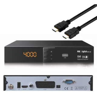 MK Digital HD-S3 FULL HD Sat Receiver Scart, HDMI, EPG USB Mediaplayer