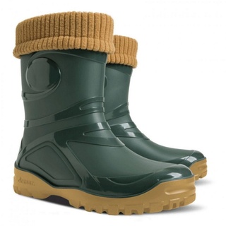 DEMAR Gummistiefel YOUNG-FUR 2 mit Wolle gefüttert Regenstiefel Stiefelsocken Größe: 37, Herstellerfarbe: Grün - Grün - 37