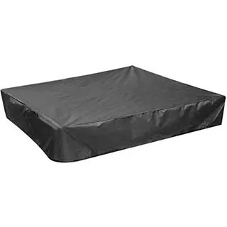 Sandkastenabdeckungen 120cm*120cm Wasserdicht Sandkasten Abdeckung Oxford-Stoff Schwarz Sandkasten Abdeckplane mit Kordelzug für Sandkasten - Schwarz