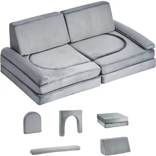 Uimoso Modulares Spielsofa für Kinder, 10-teilig mit Armlehnen und Sessel
