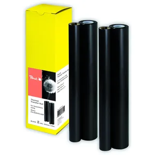 2 Peach Thermal Transfer Rollen kompatibel zu Sharp FO-5CR, UX-6CR
