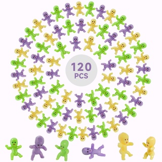 Unfuntly 120 Stück Mini Plastik Baby Puppe Figuren kleine Babys für Babyparty Eiswürfel Spiel Party Dekorationen