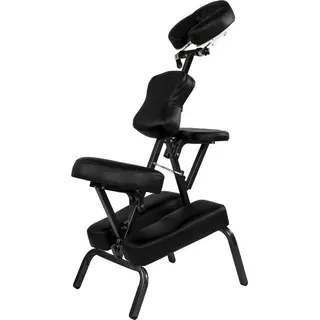 MOVIT Massagesessel Klappbarer Massagestuhl/Tattoo Stuhl schwarz