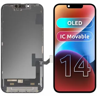 JK Display Unit für iPhone 14, OLED Version, Schwarz (Display, Apple iPhone 14), Mobilgerät Ersatzteile, Schwarz