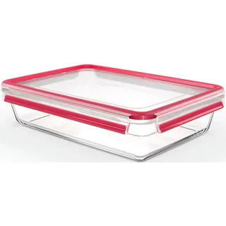 Emsa Clip&Close Glass Frischhaltedose 3 L Glas Rot