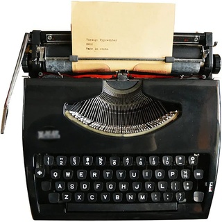 ZJFJMBD Altmodische mechanische englische Schreibmaschine – 1980 Klassische Nostalgie, tragbare Retro-Handschreibmaschine für den normalen Gebrauch. Vintage-Schreibmaschine