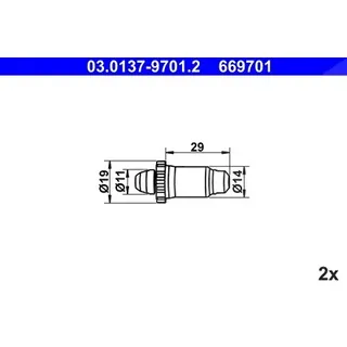 ATE Zubehörsatz, Feststellbremsbacken