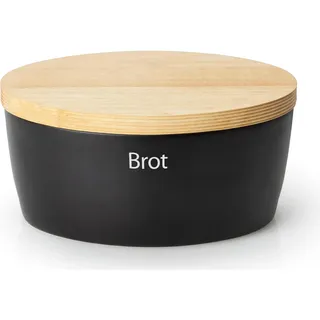 oval 27 cm matt schwarz