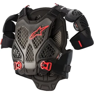 Alpinestars A-6 Protektorenweste - Schwarz/Dunkelgrau/Rot - M/L