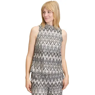 Betty Barclay Crop-Top mit Stehkragen in Weiß/Schwarz | Gr.: 38