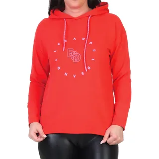 Elbsand Damen Kapuzen-Sweatshirt Hoodie mit Logoprint ESWDyra 70673 00 Lobster (380) XL - XL