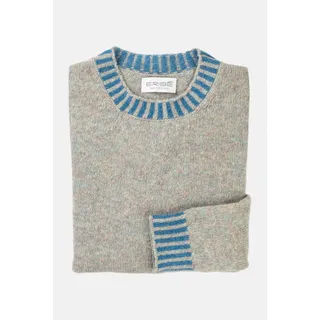 ERIBÉ Pullover Bruar Herren Grau Beige Blau Fairisle Streifen