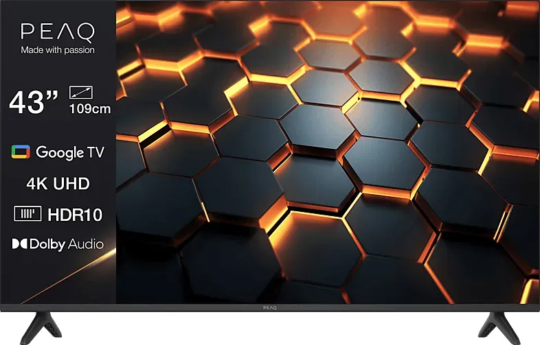 PEAQ PTV 43GU-5025T Google UHD TV (Flat, 43 Zoll / 108 cm, 4K, SMART TV)