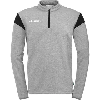 Uhlsport Squad 27 1/4 Zip TOP in grau melange/schwarz, 3XL