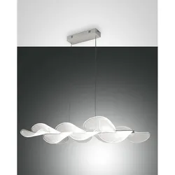 Fabas Luce LED Pendelleuchte SYLVIE inkl. SMART LUCE, 78 x 37cm, 40W 3000K 5400lm, Metall / Acryl, dimmbar, weiß FAB-3626-49-102-01