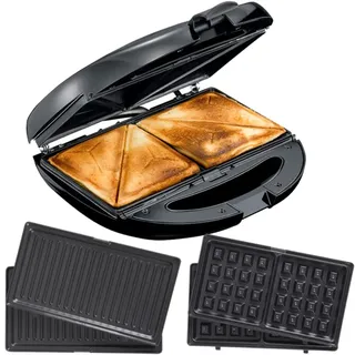 Melissa 16240110 - 3 in 1 Sandwichmaker 850W, schwarz