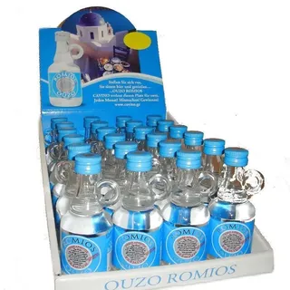 Ouzo Romios Mini Karaffe von Cavino 24x 40ml 24er Display - 0.96 l