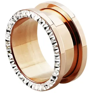 Dehnschnecke ADELIA ́S "Piercing  Ohrpiercing", Damen, rosa (rosegold), Chirurgiestahl, modisch, Piercings, Flesh Tunnel PVD Rosè Gold beschichtet