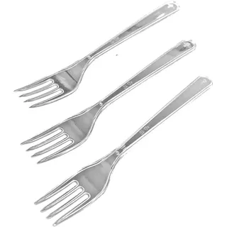 500x Stabile Mehrweg-Plastikgabel Mehrweggabel Party Gabel Besteck wiederverwendbar Suppengabel Reusable Fork - Spülmaschinengeeignet