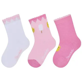 Sterntaler Socken 3er-Pack Eis am Stiel in weiß | Gr.: 18