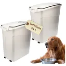2x Futtertonne Luftdicht mit Deckel Futtertonne Pferd Hund Hundefutter Aufbewahrung Hundefutter Box Trockenfutter Aufbewahrung Futterbox 54 L