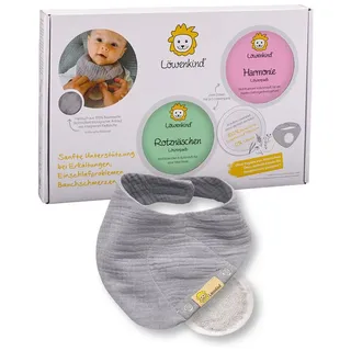 löwenkind Einsteigerbox mit Halstuch 'Mini' grau Harmonie und Rotznäschen 2x5 St