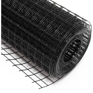 Wiltec Maschendrahtzaun 50 cm x 5 m Schwarz