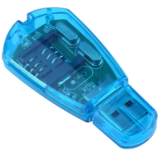 Eacam -SIM-Kartenleser, USB-SIM-Kartenleser mit Hoch Geschwindigkeit übertragung für Handy-SMS-Backup-Kopie Klon-Writer-CD, Lesen, Bearbeiten, Sichern und Kopieren von SIM-Kartendaten