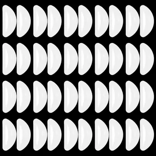 JIEYAO 20 Paare Silikon Brillen Nasenpads,Selbstklebend Anti Rutsch Nasenpads Weiß Brillen Pad mit Air Bag 3 mm Weiche Brillen Nasengriffe Für Brillen Lesebrillen Sonnenbrillen