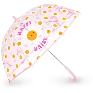 Legami VUSE Legami - Dancin' In The Rain Kinderregenschirm, Daisy Motiv, winddichte Struktur, manuelle Öffnung, Stoffverschluss mit Platz für Namen, Hakengriff, 73x65 cm