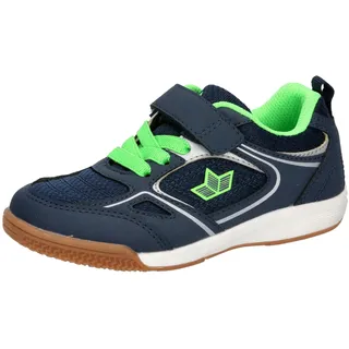 LICO Unisex Kinder Racine Vs Hallenturnschuhe, Marine Lemon, 35