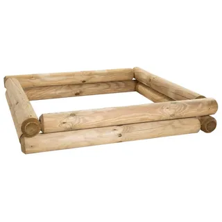 BooGardi Sandkasten Bausatz · 60 Größen 90-190cm · Höhe 20-40cm · 100x100cm Höhe 30cm · KDI Palisaden · Sandkiste Holz · massives Vollholz