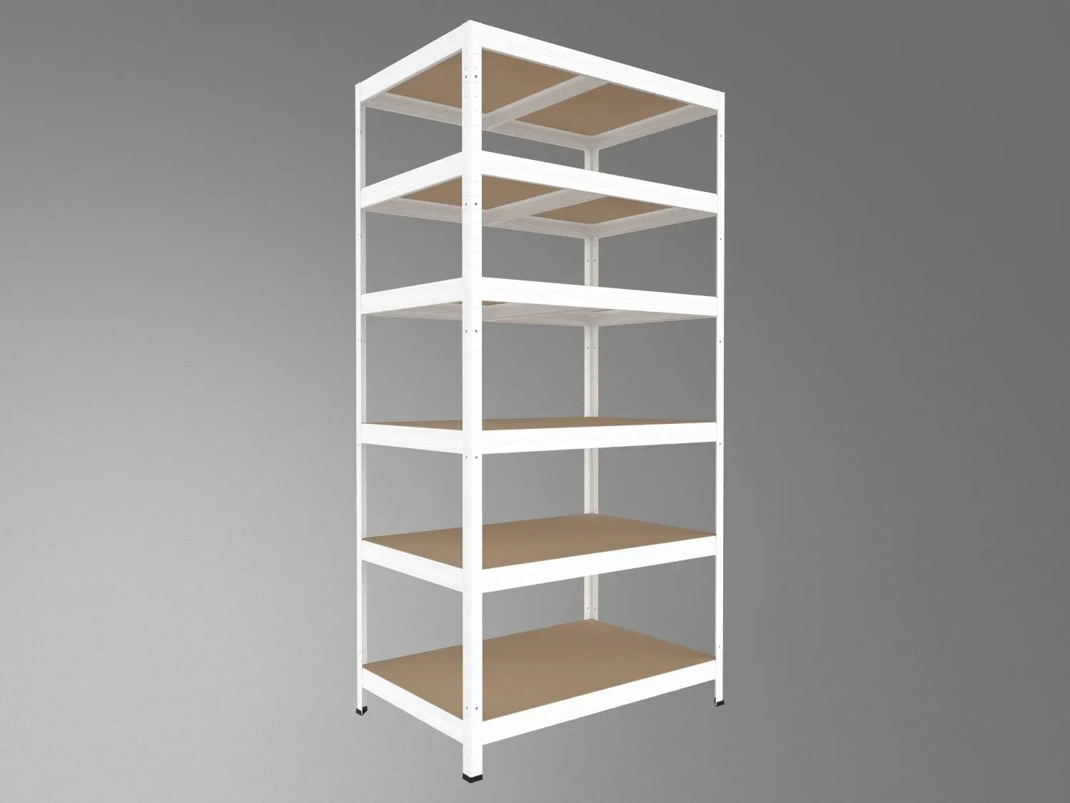 Speisekammerregal Biedrax 35 x 60 x 180 cm, Weiß, 6 Fachböden MDF, Fachlast 200 kg pro Fachboden