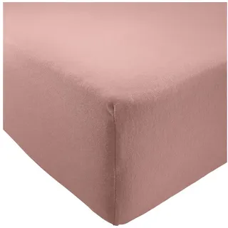 REDBEST Spannbettlaken Pittsburgh Jersey-Baumwolle-Polyester 90 x 190 - 100 x 200 cm rosa 1 St.