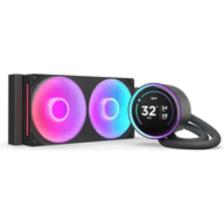 NZXT KRAKEN Elite V2 240 RGB Wakï¿1⁄2 Display Black RL-KR24E-B2, CPU Wasserkühler, Schwarz