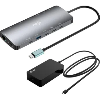 iTEC i-tec USB-C Nano Dock - 2x HDMI, 4x USB-C (10Gbps), 1x USB-A (10Gbps), 2x USB-A 2.0, Audio, SD/TF, LAN 1 Gbps, PD 3.1 (140W) inkl. Netzteil