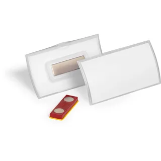 Durable CLICK FOLD Namensschilder mit Magnet 4,0 x 7,5 cm