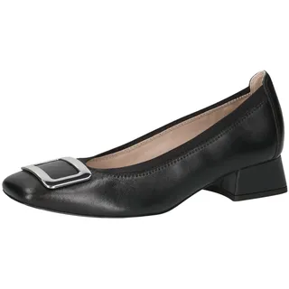 CAPRICE Damen Pumps aus Leder Kleiner Absatz, Schwarz (Black Nappa), 40 EU