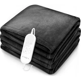 aus Plüsch 130 x 180 cm Anthrazit