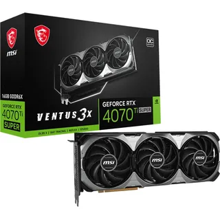 MSI GeForce RTX 4070 Ti SUPER Ventus 3X OC 16GB GDDR6X, HDMI, 3x DP (V513-614R)