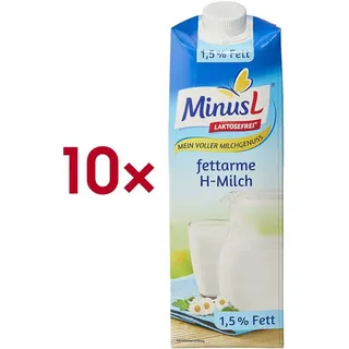 MinusL MinusL® fettarme H-Milch laktosefreie Milch 1,5 % 10x 1,0 l