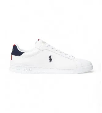 Polo Ralph Lauren für Herren. 809860883003 Heritage Court II Lederschuhe weiß (43), Wohnung, Schnürsenkel, Lässig