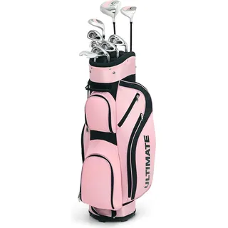 GOPLUS 10er Golfschläger Set für Frauen, Golfset inkl. 460cc 1# Alloy Driver, 3# Fairway Wood, 4# Hybrid, 6-9# Eisen, 1 Putter & Standtasche, 3 W...