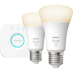 PHILIPS Hue White E27 2x1055lm 75W Starter Set warmweiß