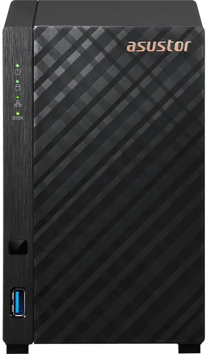 Asustor Drivestor 2 Lite AS1102TL, 2 Bay NAS Gehäuse Netzwerkspeicher, 1.7GHz Quad Core, 1GbE Port, 1GB RAM DDR4