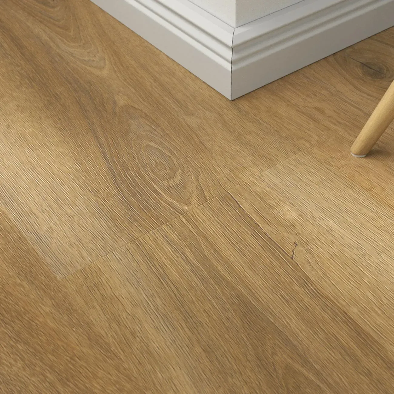 Klick-Vinyl Pure Oak Nature – inkl. Dämmung & Fußleisten